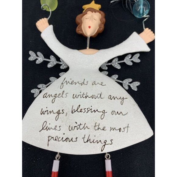 Sandra Magsamen Angel Hanging Resin Ornament Friends are Angels 8" Resin Vtg - Picture 3 of 5